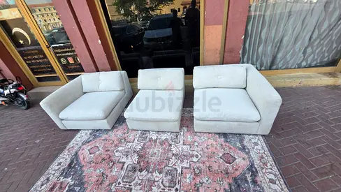 Crate Barral modular three seater sofa