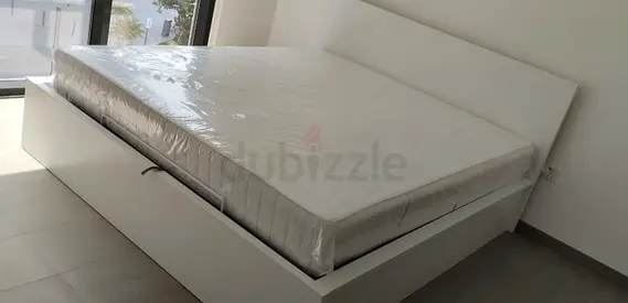 IKEA hydraulic king size bed frame with storage inside full bed frame with IKEA mattress 180×200cm