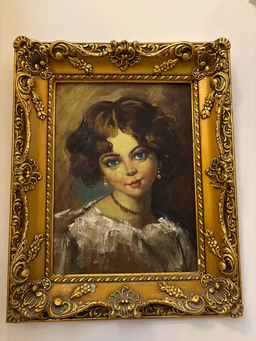 Vintage Framed Portrait Painting