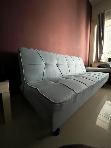 Light Blue convertible sofa bed - good condition