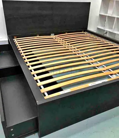 Malam queen size bed 160/200cm bed with 2 storage drawers underneath and Ikea mattress