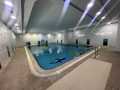 Two bedroom apartment in Al Taawun central AC free parking gym and swimming pool annual rent 46880 AED prime location close to services comfortable fa