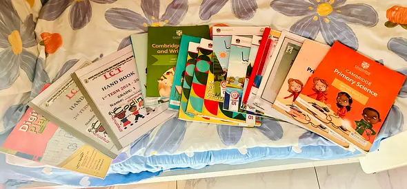 Mixed set of primary school textbooks and workbooks - Cambridge series