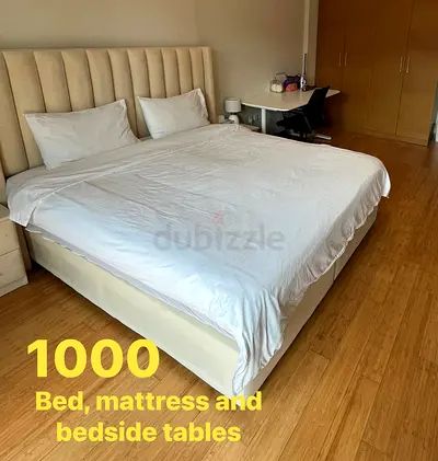King size bed set and mattress