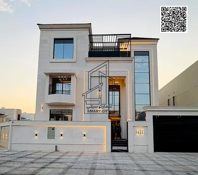 For sale: A luxurious classic villa with two floors and a roof, featuring a large built-up area and