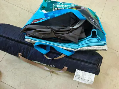 4-Person Family Camping Tent with Extended Awnings (Used)