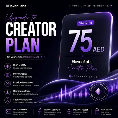 ElevenLabs - 3 Month Creator Plan Package