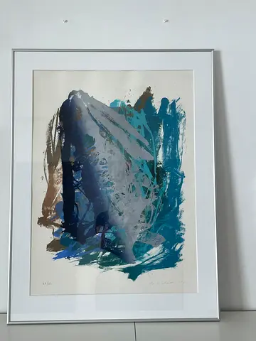 Abstract Blue-Green Framed Print (Signed Limited Edition)
