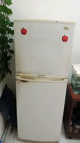 Used White Two-Door Refrigerator (Top Freezer) - Working with Cosmetic Wear