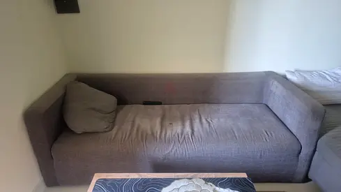 Gray Three-Seater Sofa Bed / Daybed - Used, Good Condition