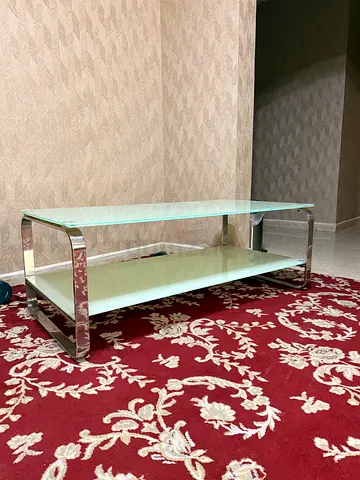 Glass and Chrome Coffee Table - Modern Rectangular Design “OPEN TO NEGOTIATION”