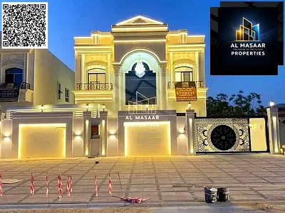 متاح فلل تحت الانشاء تصميم كلاكسيك طابقين و رووف مساحة 5000 قدم على شارع الشيخ عمار الرئيسى تملك حر لجميع الجنسيات