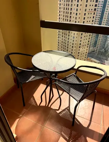 Balcony table chairs set