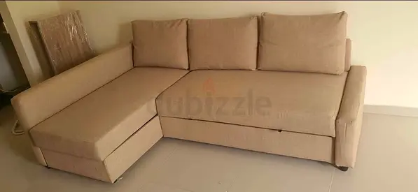 Ikea L shape sofa store cum bed and you can fix the storage