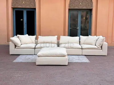 Selling perfect condition Marina home luscious feather filled sofa with ottoman