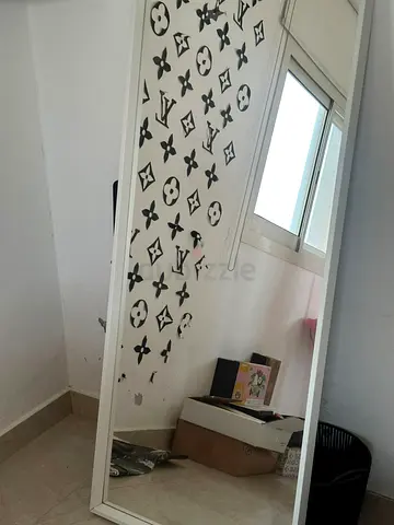 Full-length White Framed Floor Mirror —Excellent Condition