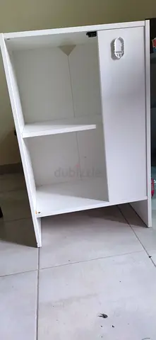 White Small Storage Cabinet with Shelves