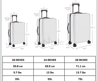 Reflection JP Luggage, Scratchproof, Lightweight  Expandable Suitcase- 3 Pcs Set, 360° Wheels