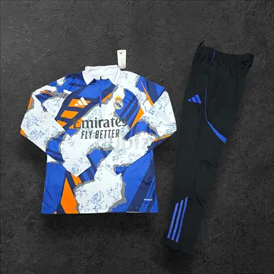 Real Madrid Long Sleeve Training Top and Track Pants Set - Size M, New with Tags