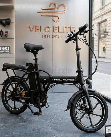 ‼️ 🚲 Wind Horse Folding Electric Bike - AED 800 Only! With Free 2 Helmets and a Lock!