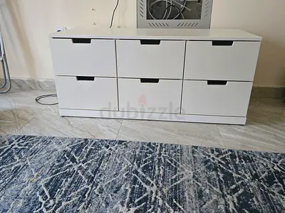 IKEA NORDLI 6-drawer chest / low dresser, white (120x54 cm)