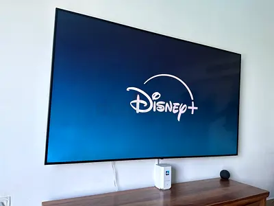 86-inch Flat Screen LED TV - Wall Mounted, Good Condition. With the stands. Internet cable connected