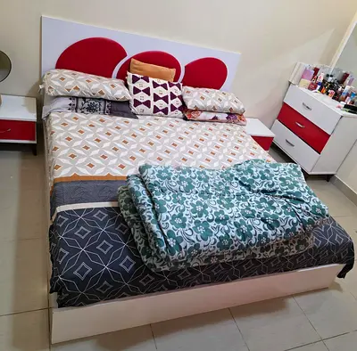 Bed Room for sale
Bed 140X200 with mattres side table and sliding wardrobe