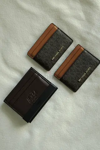 Michael Kors slim card holder / wallet - brown monogram