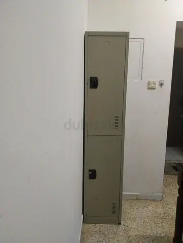 Slim 2-Door Metal Locker - Beige, Good Condition