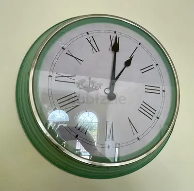 Large Vintage-Style Wall Clock with Roman Numerals