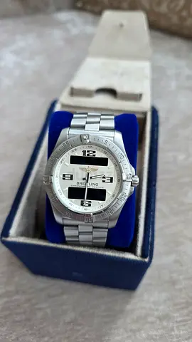 Breitling Aerospace Stainless Steel Pilot Watch with Bracelet (Box Included and invoice)