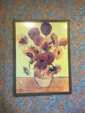 Framed Sunflowers Print (Van Gogh style) —hand made Wall Art