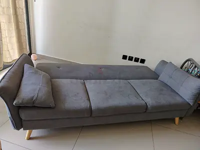 Grey 3-Seater Sofa Bed / Daybed in Good Condition