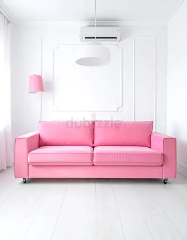 Pink 2-Seater Sofa in Good Condition