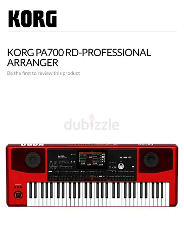 Korg PA700 RD Professional Arranger Keyboard - Red Edition with free dust cover