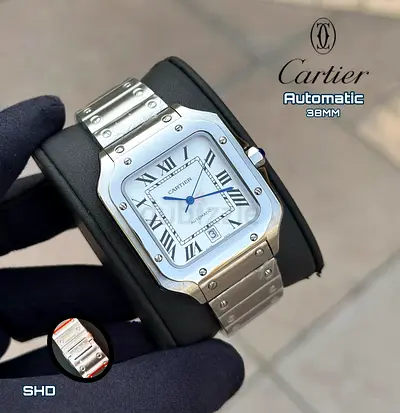 Cartier santos mens automatic watch