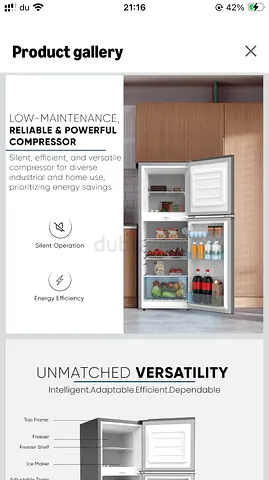 Used double-door refrigerator - good working condition