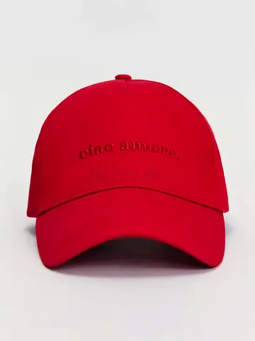 Red Embroidered Baseball Cap - Unisex Casual Hat