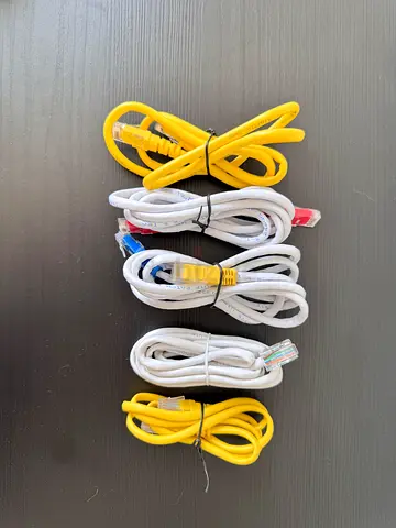 Assorted Ethernet Network Cables (CAT5e/CAT6) - 5 Cables