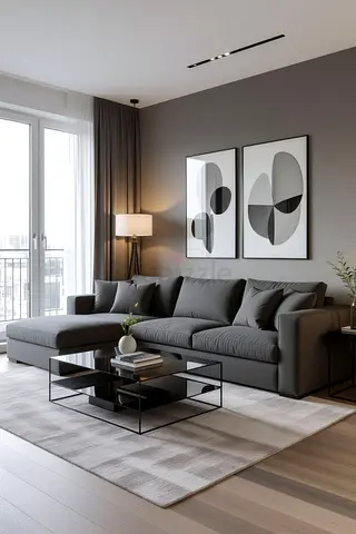 Brand new 4 seater Modern Gray L-shaped Sofa
