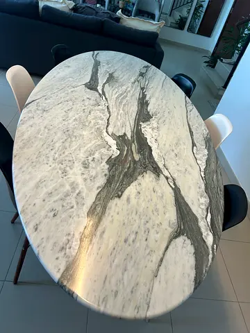 Modern Marble table with 6 chairs