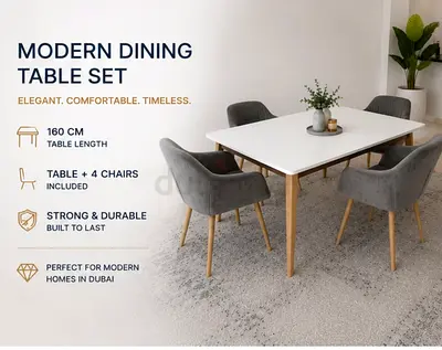 Extendable Table + 4 chairs