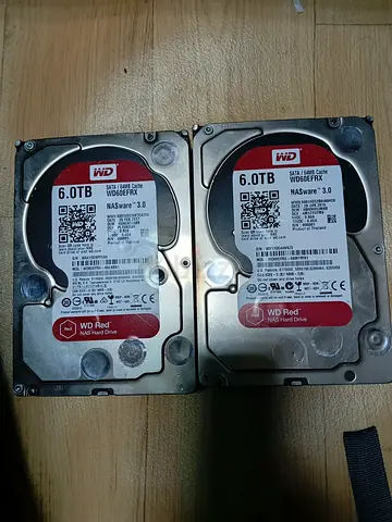 Pair of WD Red 6TB NAS Hard Drives (WD60EFRX) - Good Working Condition