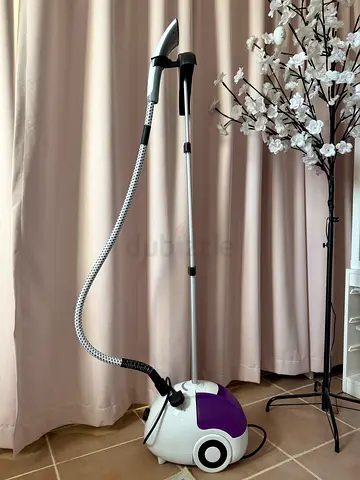 Standing Garment Steamer - Compact Upright Fabric Steamer (Purple/White)