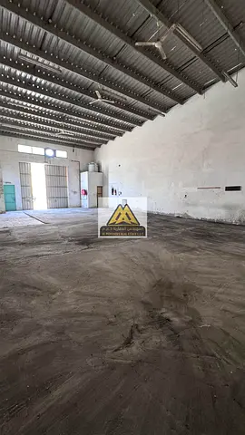 A warehouse for annual rent in Al Jurf Industrial 1 – Ajman, with a size of 2000 sq.ft. The property is located in a prime industrial area, suitable f
