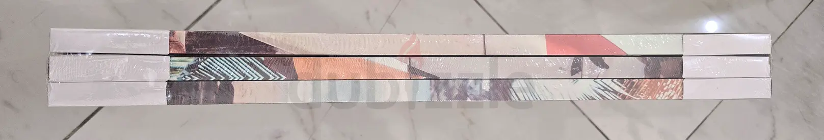 Decorative Mosaic Border Tile Strip — 3 Long Piece (Beige/Peach Tones) - Brand New