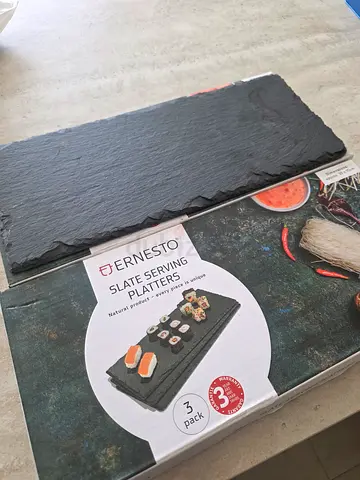 Ernesto Slate Serving Platters - 3 Pack x2 (New in Box)