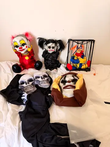 Collection of Scary party Mask and Toys