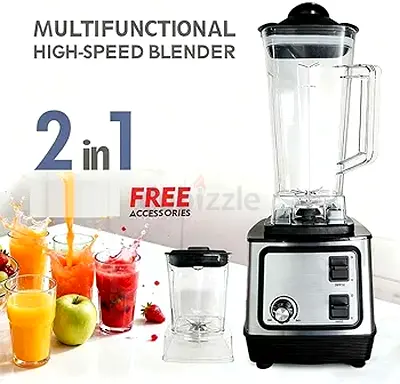 Multi-Purpose Juicer  Mixer 2-in-1 | Professional Blender  Food Processor with Silver-Coated Body