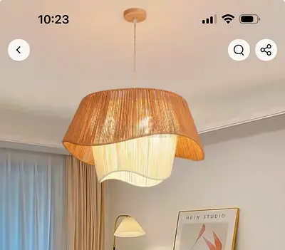 2x Rattan Boho Ceiling lights